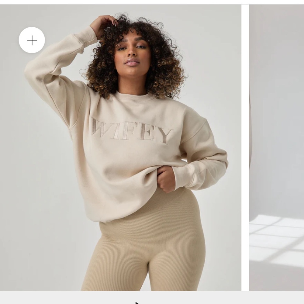 Wifey Cream Crew Neck Sweater